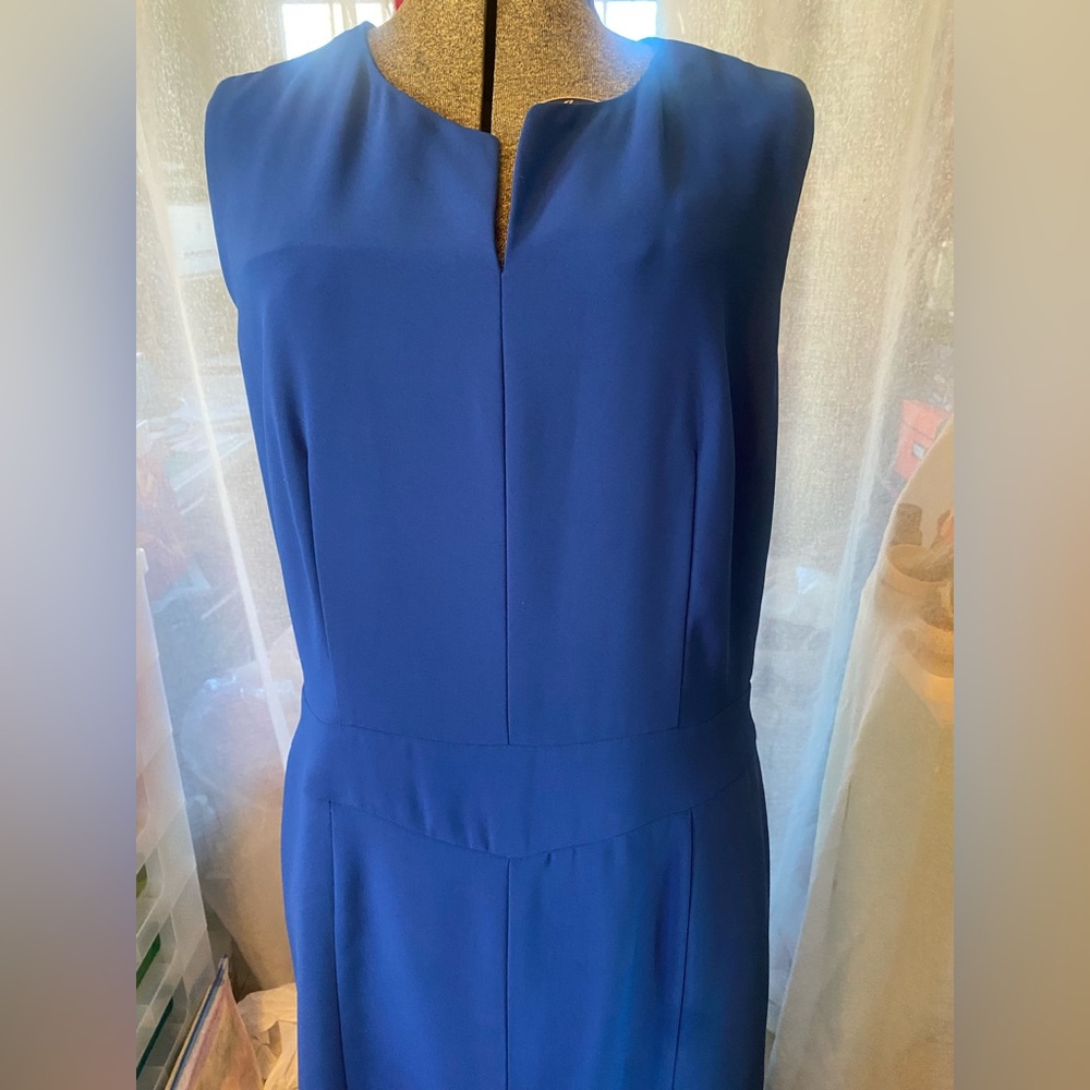 Pendleton Royal Blue Sleeveless Sheath Dress wedding guest Formal Size 12